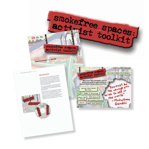 collage of products for the Smokefree Spaces campaign